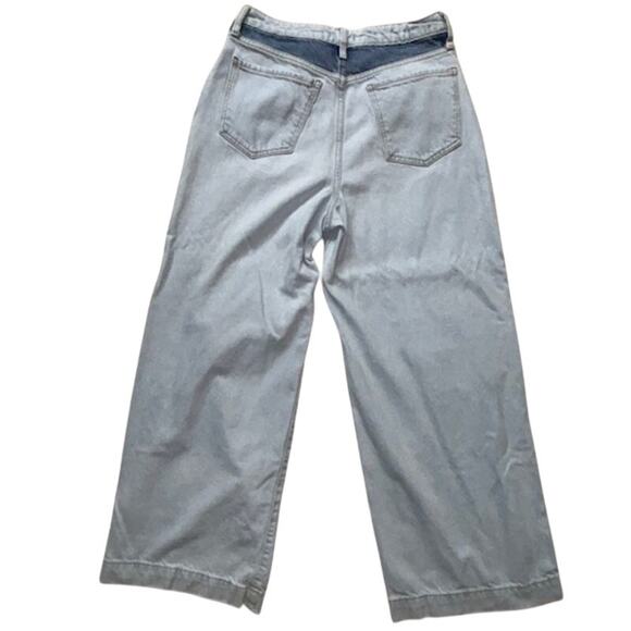 Forever 21 Patchy Light and Medium Wash Wide Leg Jeans Size 26 - Picture 4 of 8